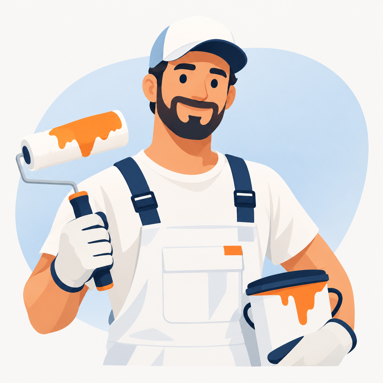 Ilustração de pintor profissional