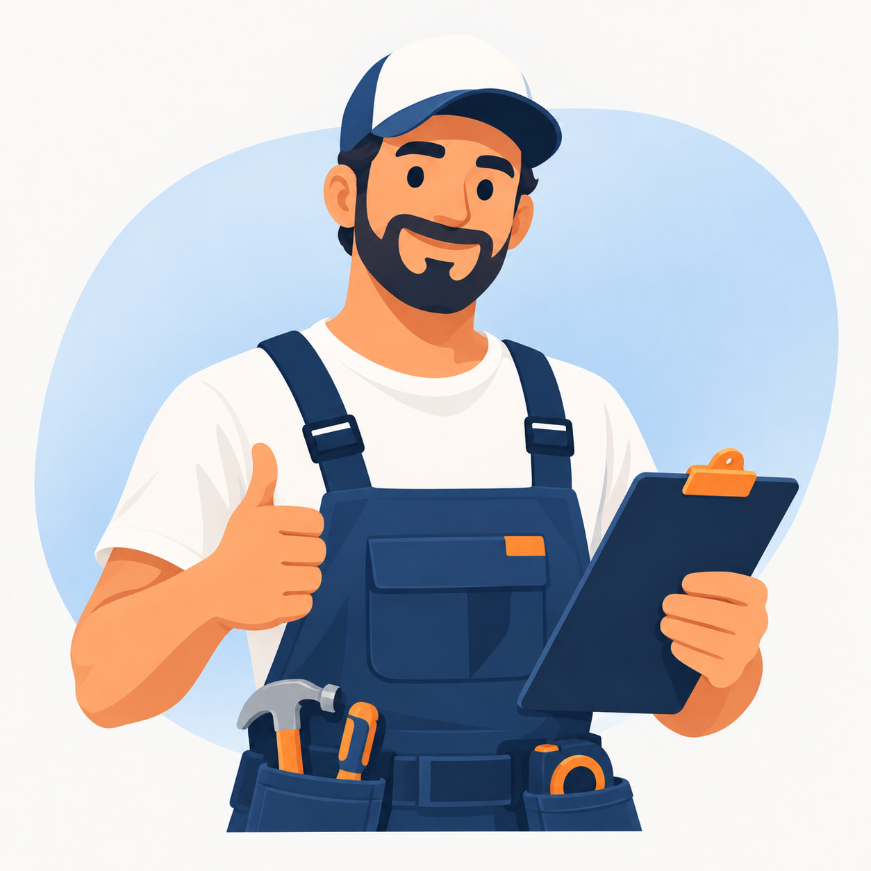 Ilustração de prestador de serviço
